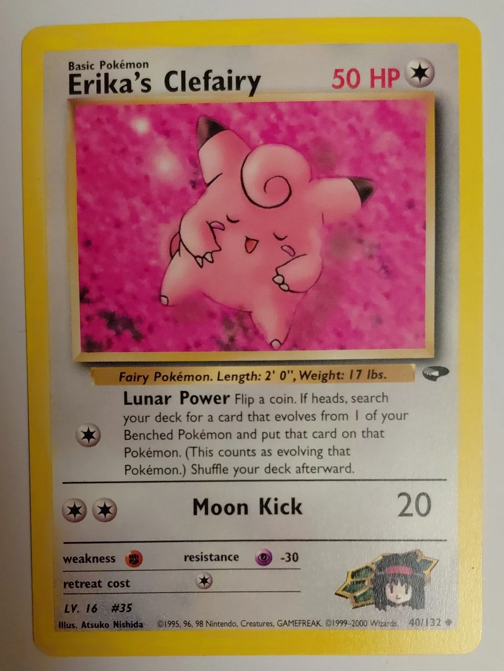 Vintage Erika's Clefable - Gym Challenge - Pokemon Card